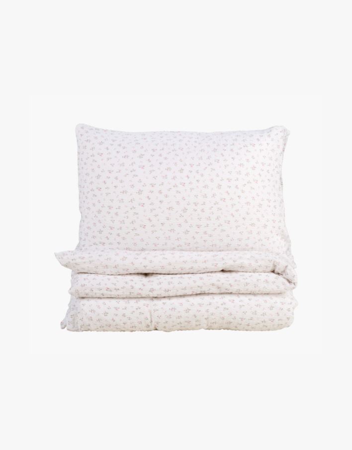 Krepp sengesett rosa - 140x200 cm rosa - 1