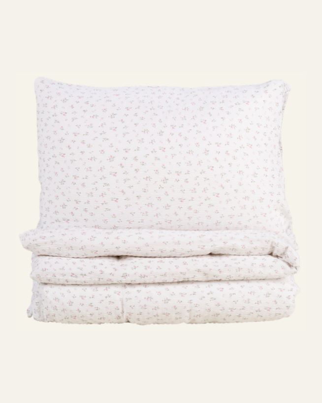 Krepp sengesett rosa - 140x220 cm rosa - 1