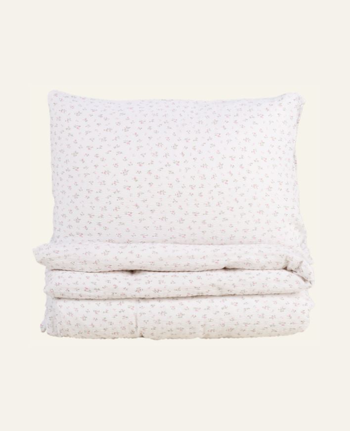 Krepp sengesett rosa - 140x200 cm rosa - 1