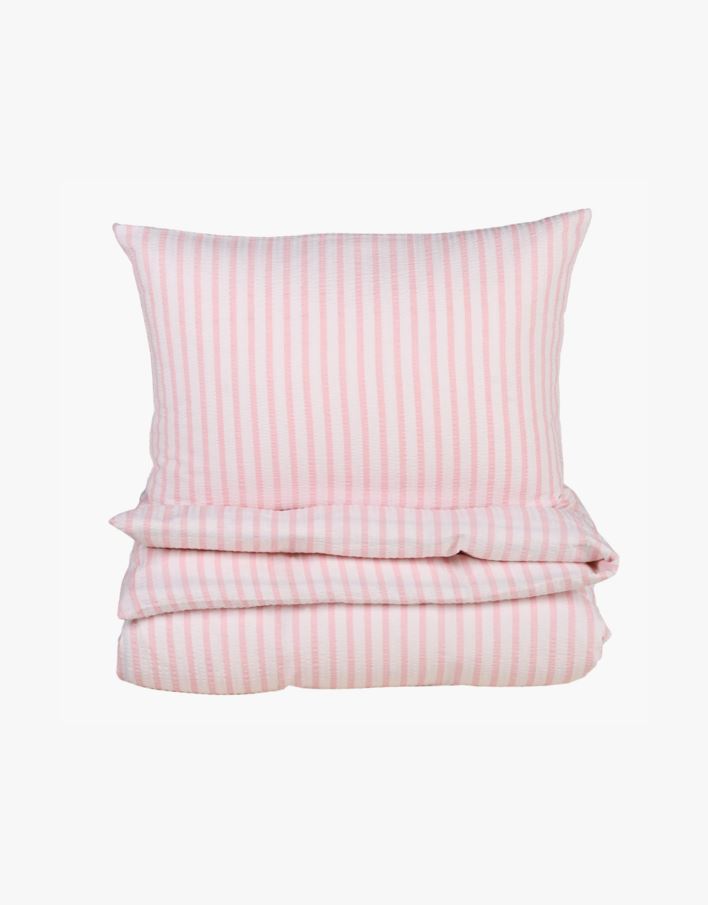 Krepp sengesett lys rosa - 140x200 cm lys rosa - 1