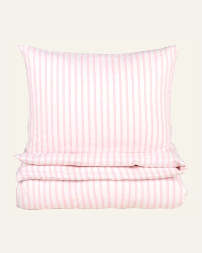 Krepp sengesett lys rosa - 140x200 cm lys rosa - 1