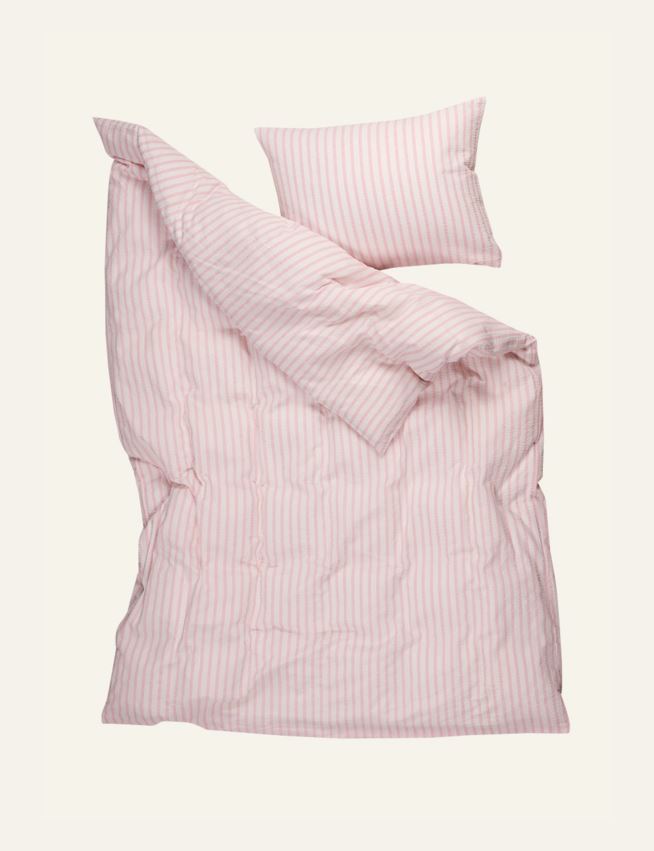 Krepp sengesett lys rosa - 3