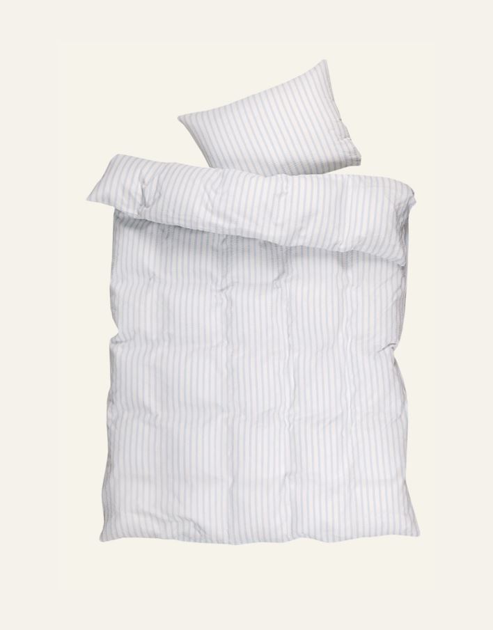 Krepp sengesett tåkeblå - 2