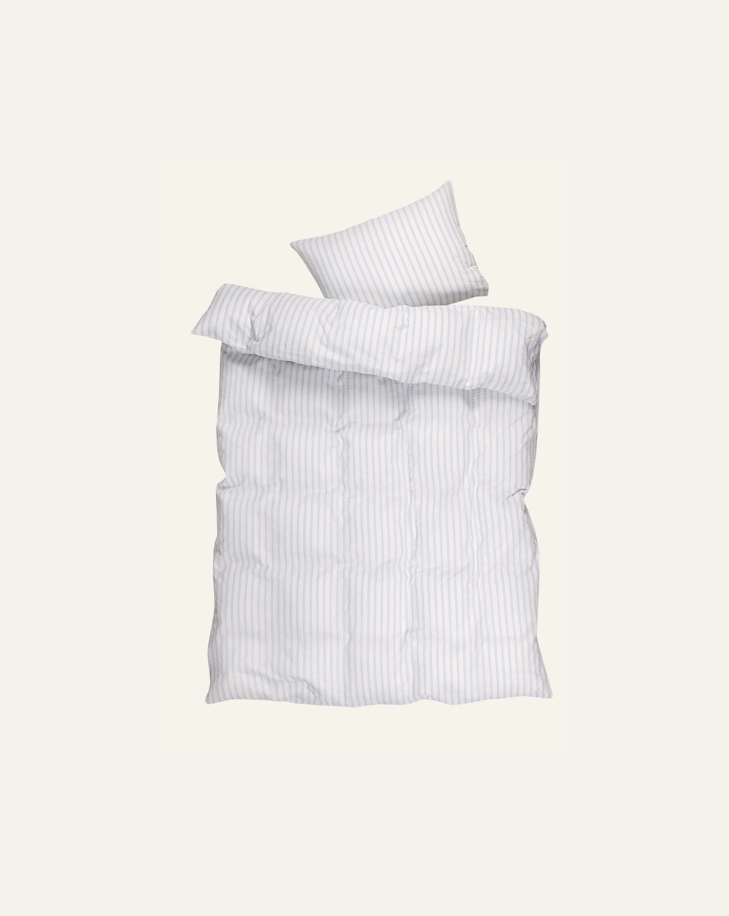 Krepp sengesett tåkeblå - 2