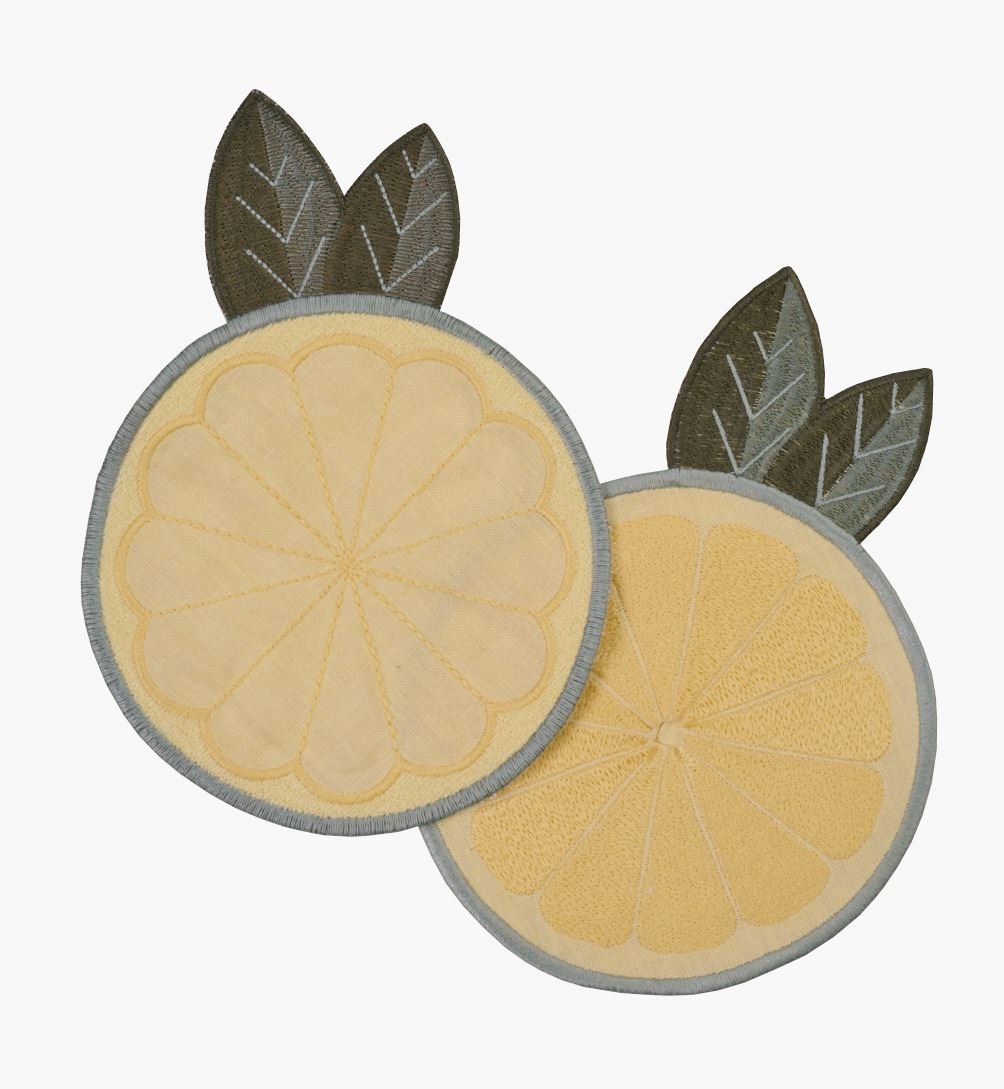 Drikkebrikke gul - ø 15cm gul - 1