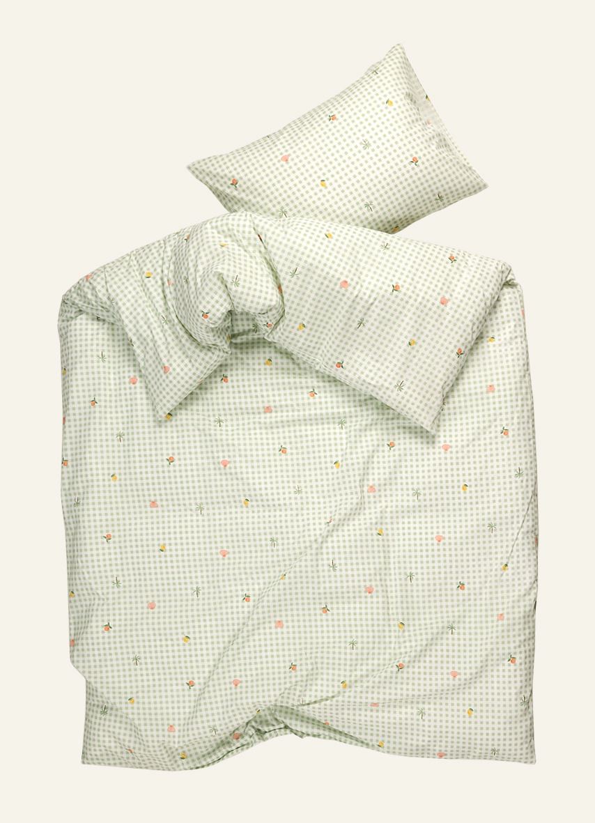 Bomull sengesett grønn - 4