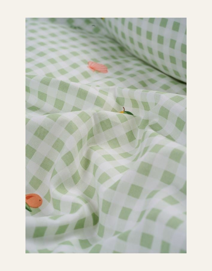Bomull sengesett grønn - 3