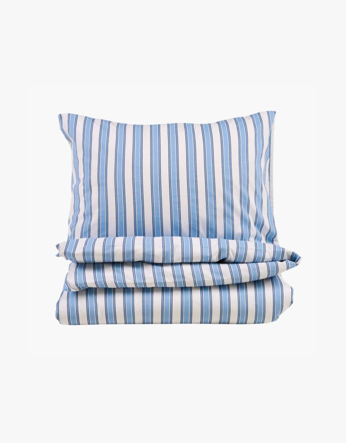 Bomull sengesett blå - 140x200 cm blå - 1