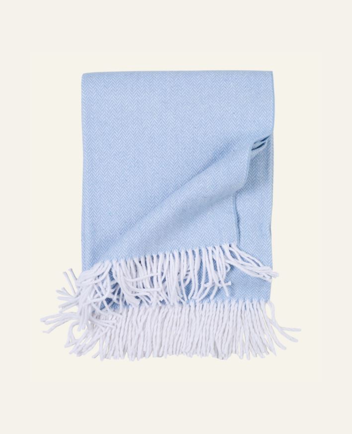 Pledd lys blå - 130x170 cm lys blå - 1