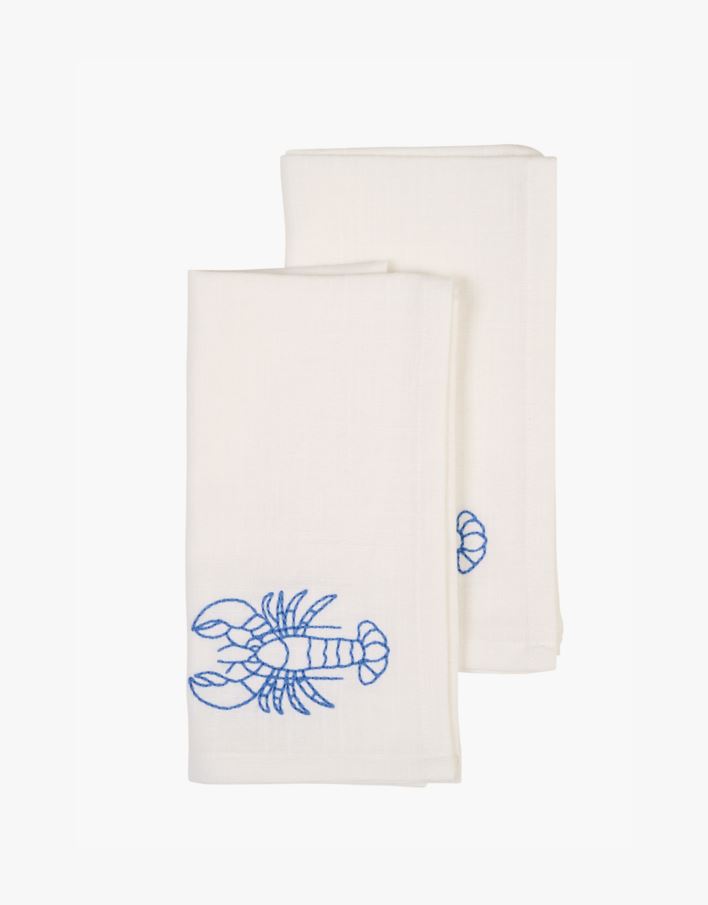 2pk tøyserviett hvit - 45x45 cm hvit - 1