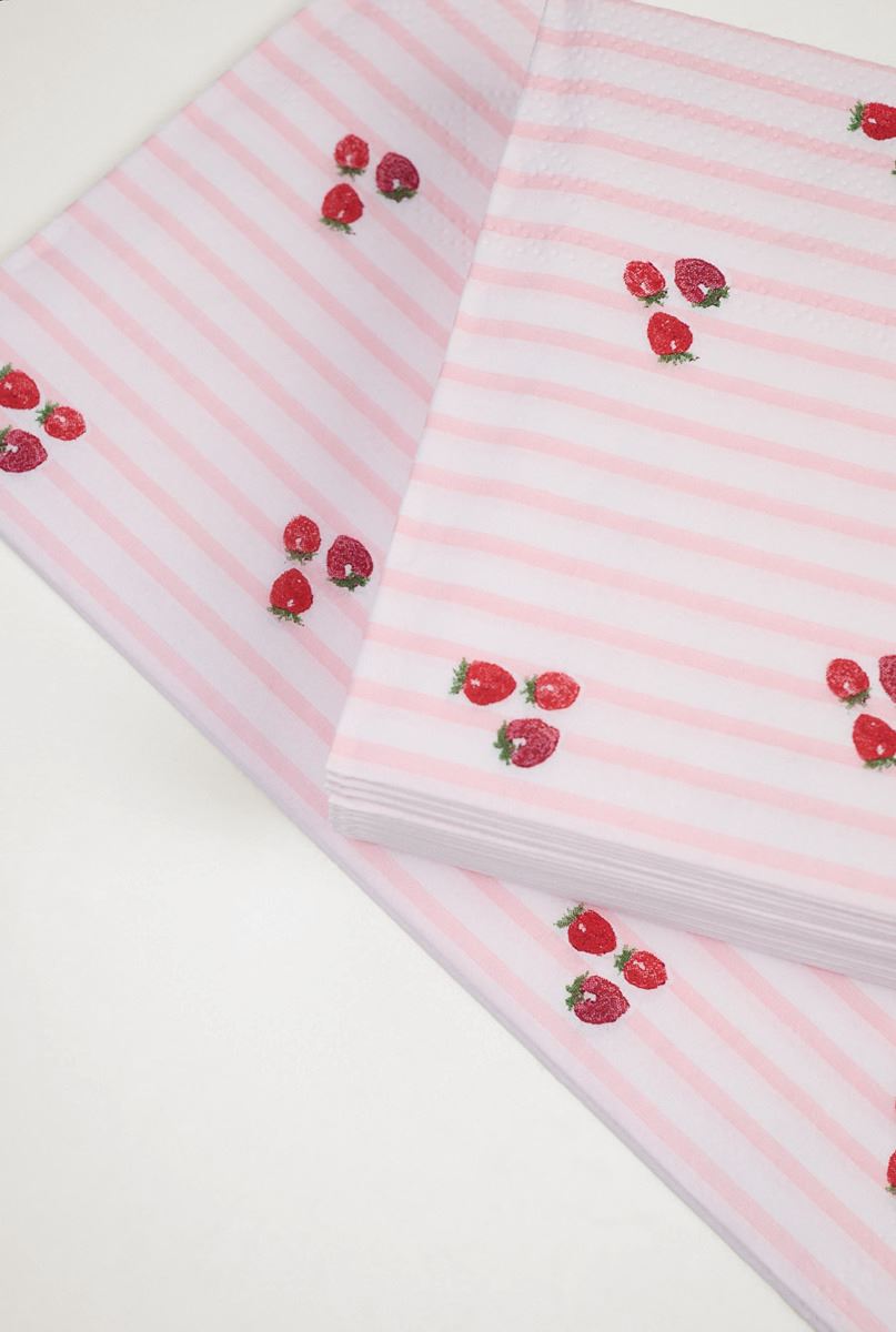 Buffet papirservietter multi rosa - 2