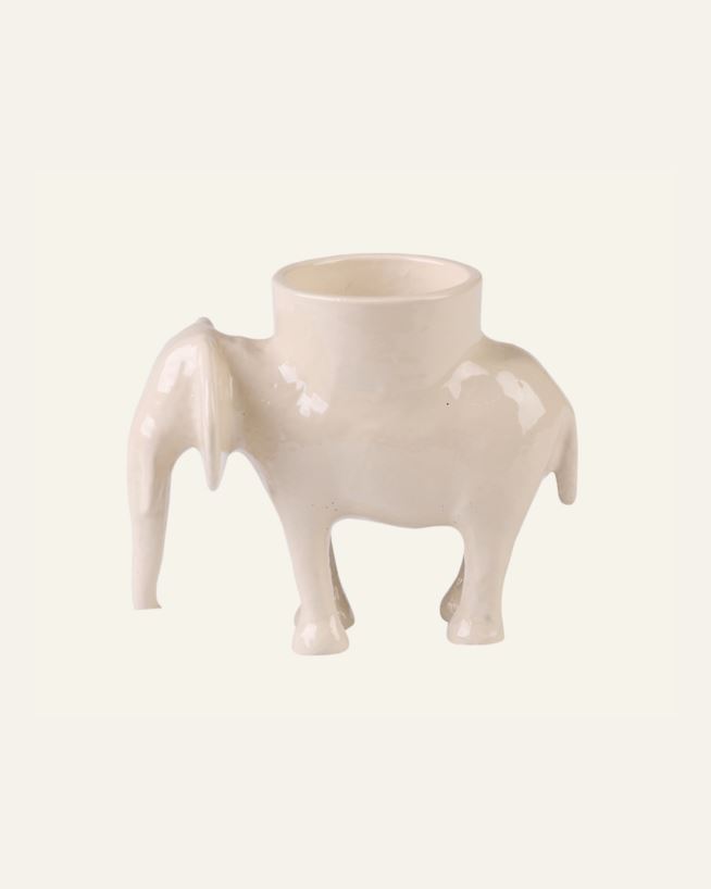 Telysholder beige - 11x6,5x9 cm beige - 1