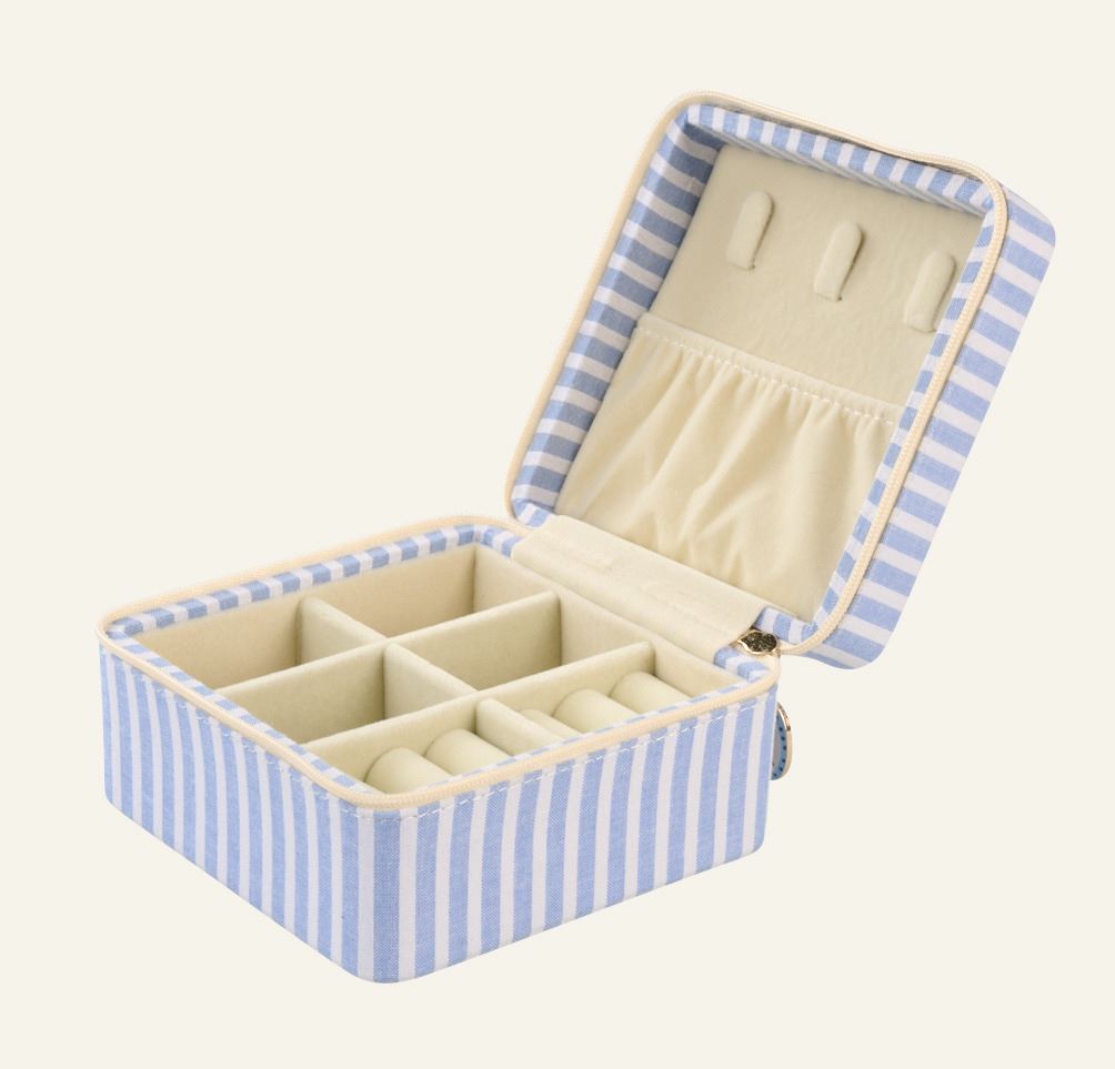 Smykkeskrin m/glidelås blå - 2