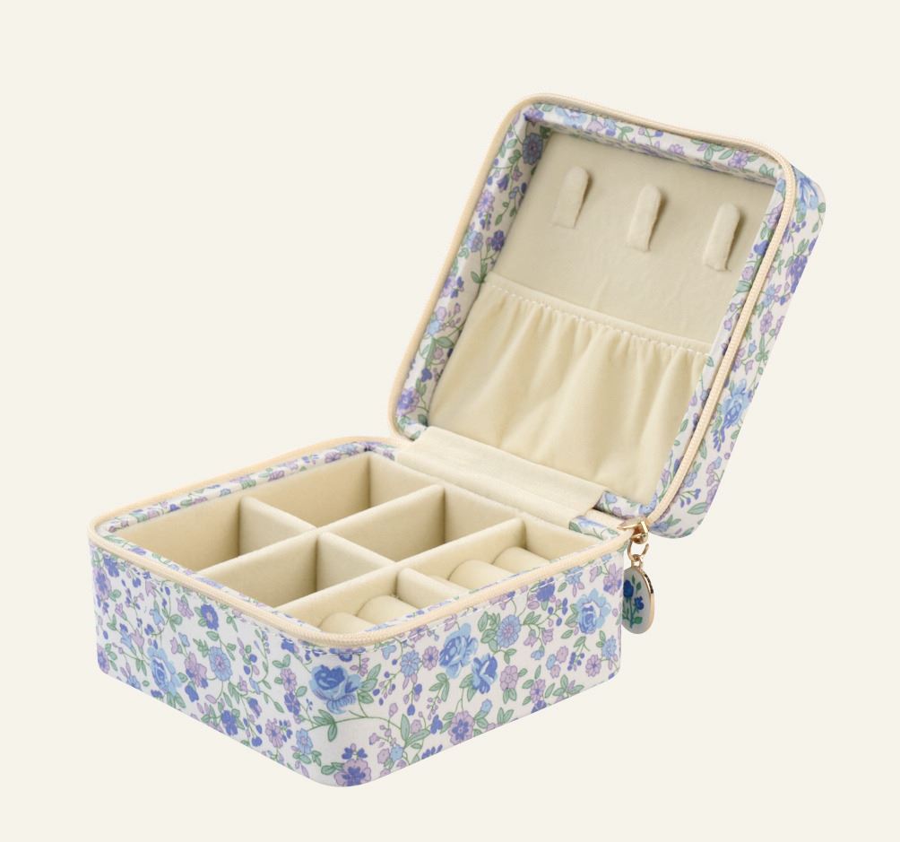 Smykkeskrin m/glidelås blå - 2