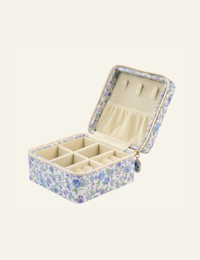 Smykkeskrin m/glidelås blå - 2