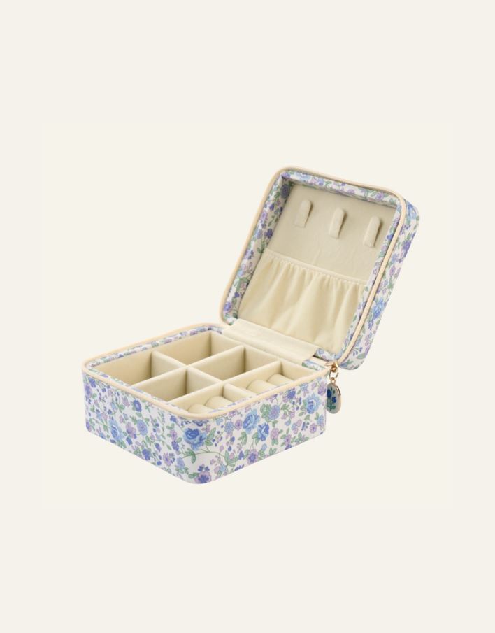 Smykkeskrin m/glidelås blå - 2