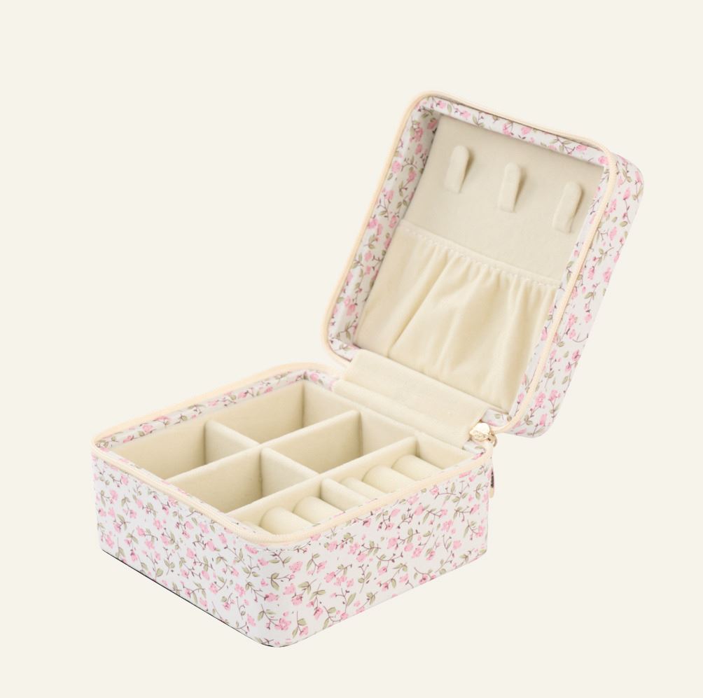 Smykkeskrin m/glidelås rosa - 3