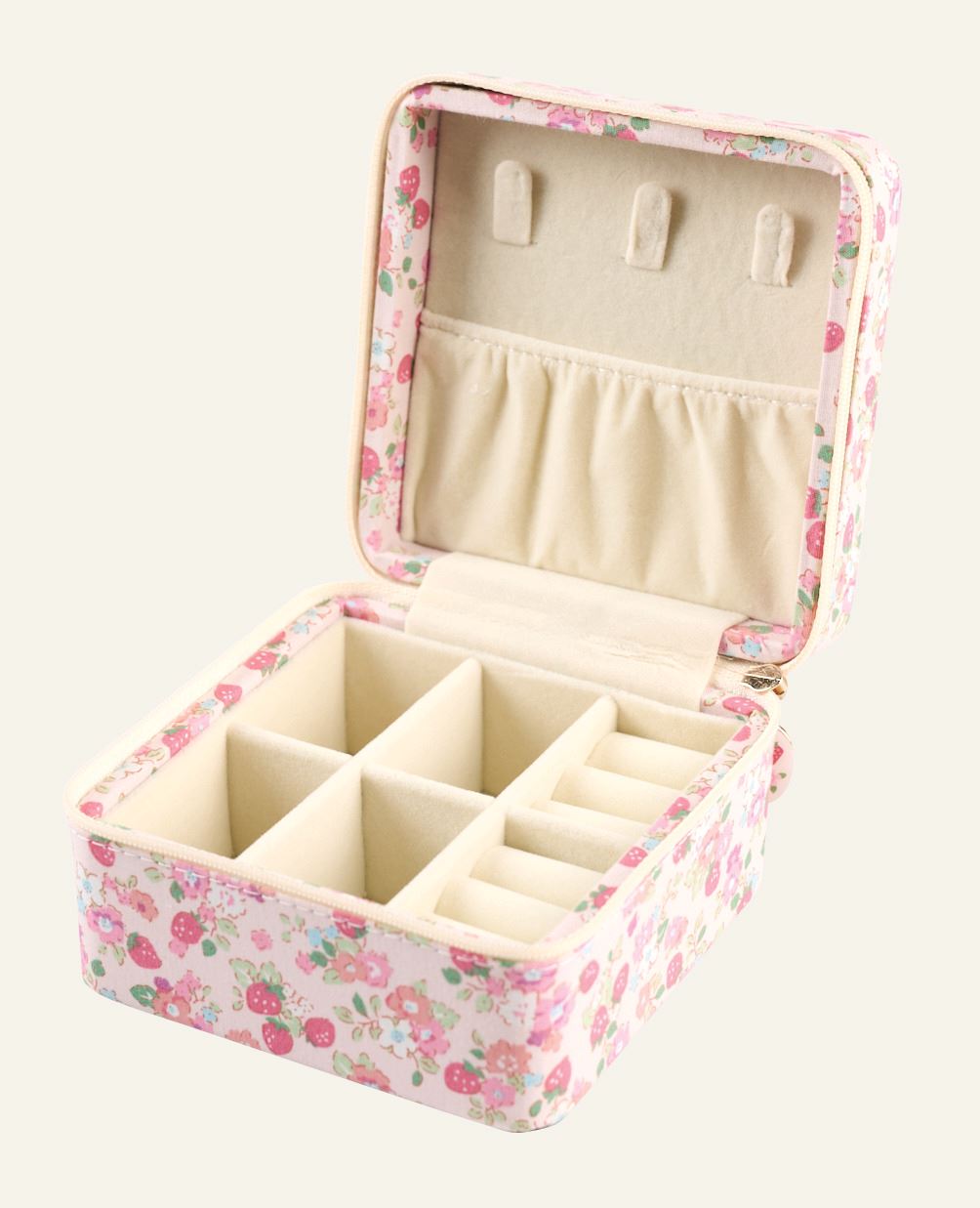 Smykkeskrin m/glidelås rosa - 3