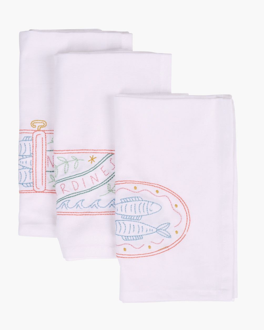 3 pk tøyserviett hvit - 45x45 cm hvit - 1