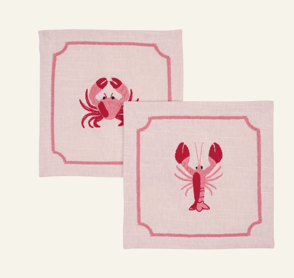 2pk drikkebrikke rosa - 15x15 cm rosa - 1