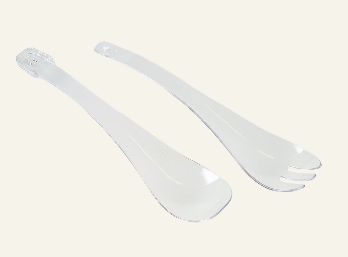 Salatbestikk transparent - 30,8x6,5 cm transparent - 1