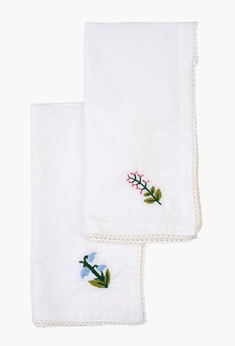 2pk tøyserviett hvit - 45x45 cm hvit - 1