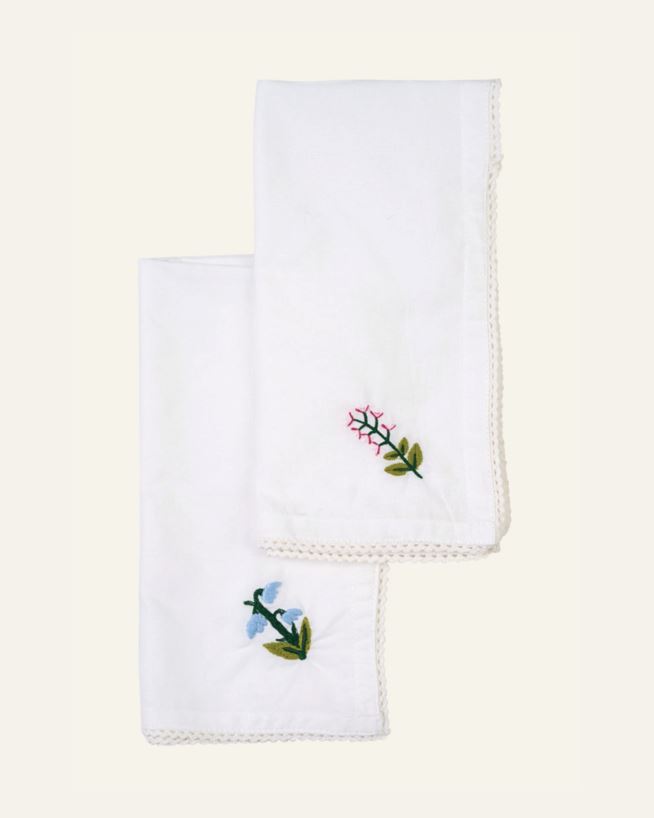 2pk tøyserviett hvit - 45x45 cm hvit - 1