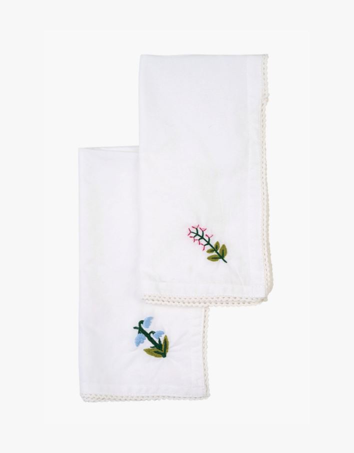 2pk tøyserviett hvit - 45x45 cm hvit - 1