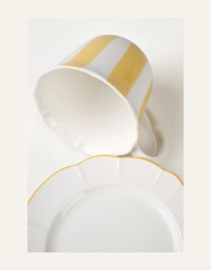 Kopp m/asjett gul - 3