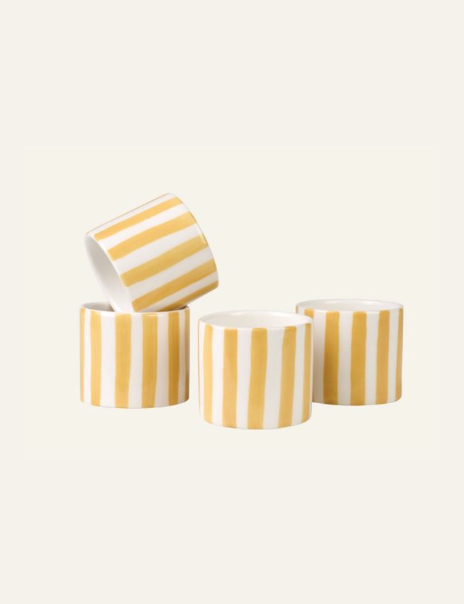 4 pk serviettringer gul - 2