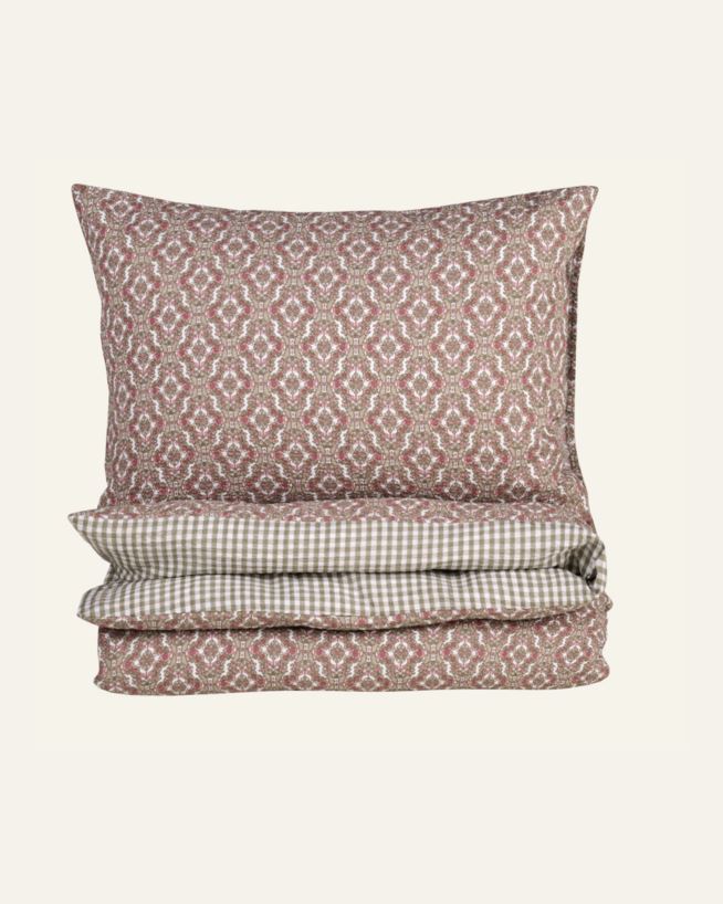 Krepp sengesett multi rosa - 140x200 cm multi rosa - 1