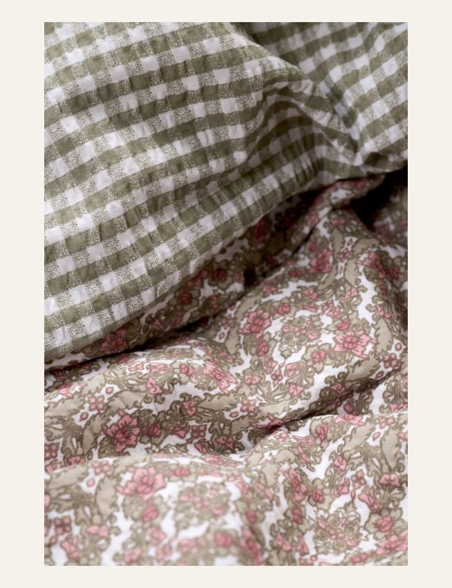 Krepp sengesett multi rosa - 2