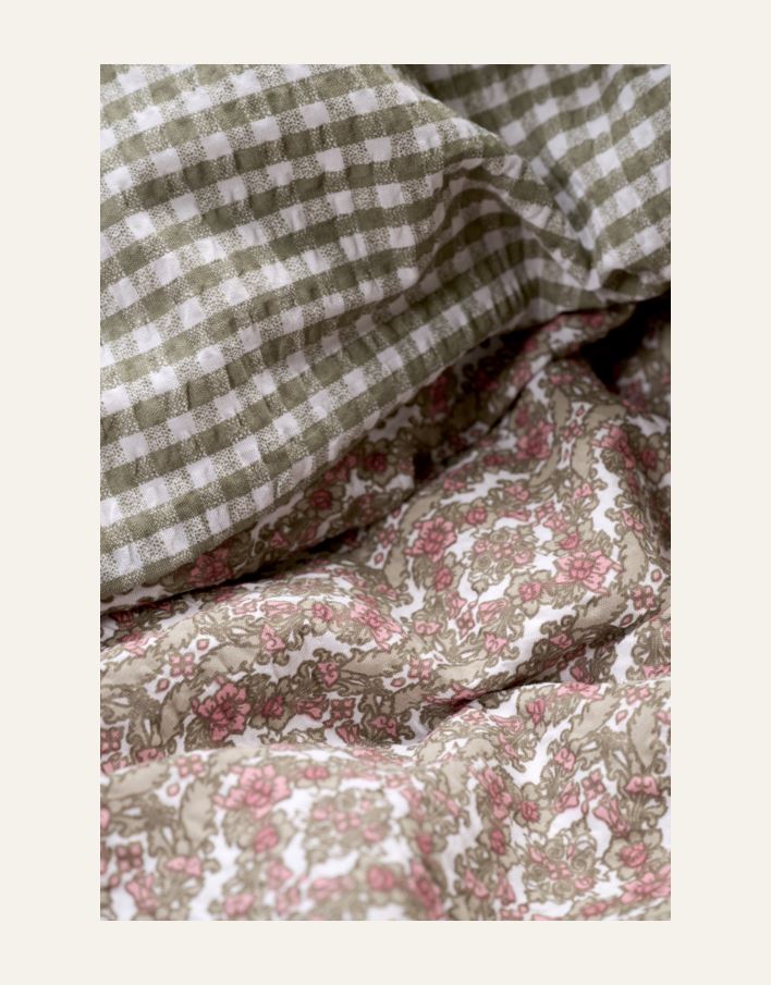 Krepp sengesett multi rosa - 2