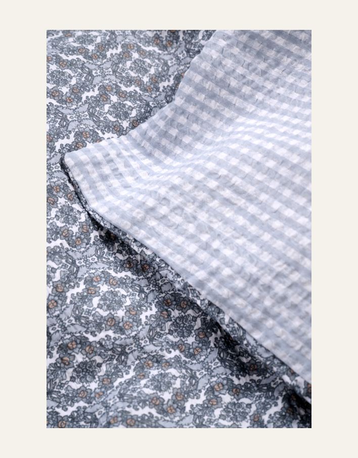 Krepp sengesett multi blå - 2