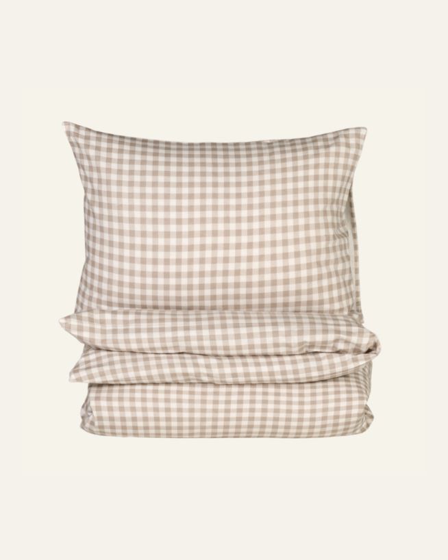 Flanell sengesett sand - 140x200 cm sand - 1