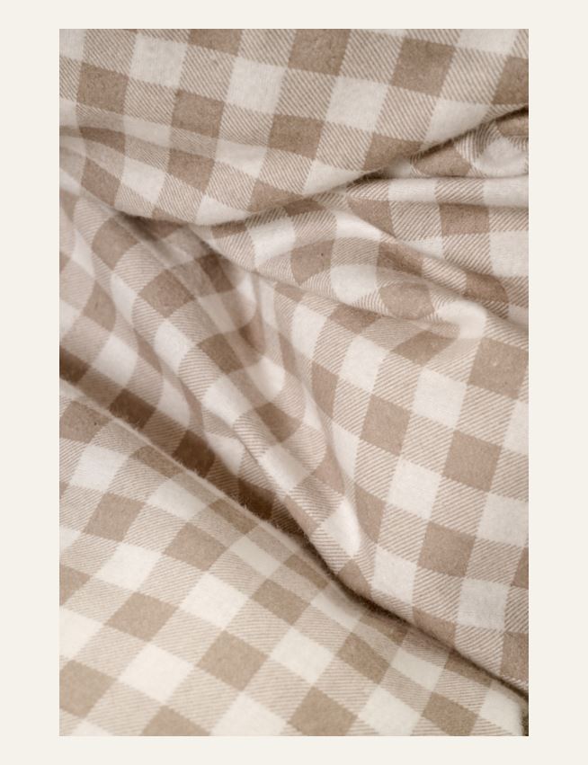 Flanell sengesett sand - 2