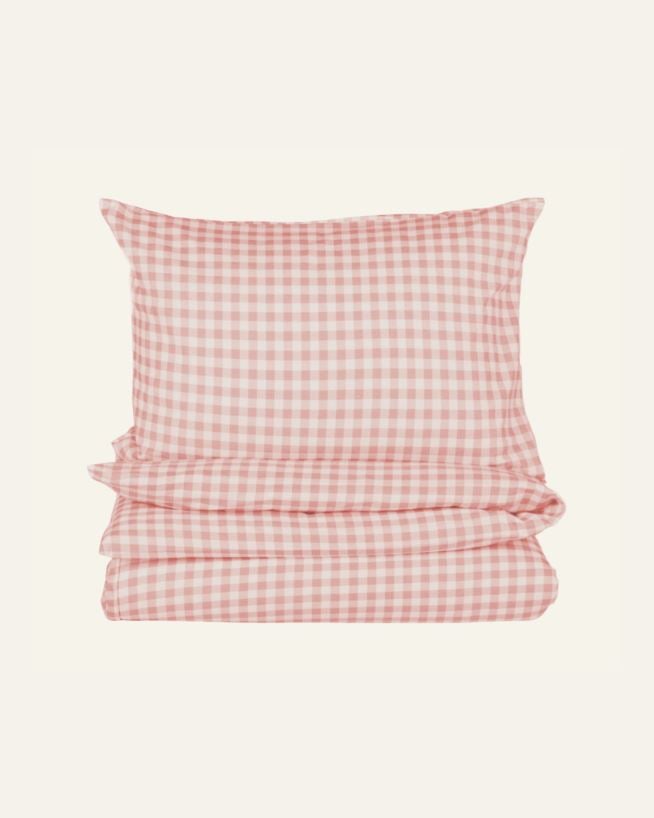Flanell sengesett rosa - 140x200 cm rosa - 1