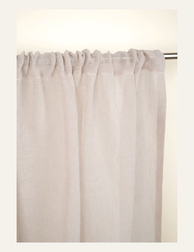 Gardinkappe lang lys beige - 9