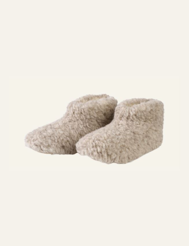 Ulltøffler lys beige - 3