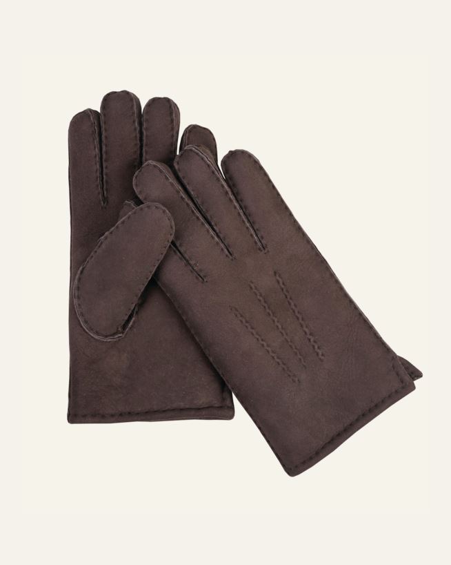 Skinnhanske mørk brun - one size mørk brun - 1
