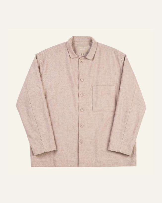 Garnfarget flanell pysjtopp sand - one size sand - 1
