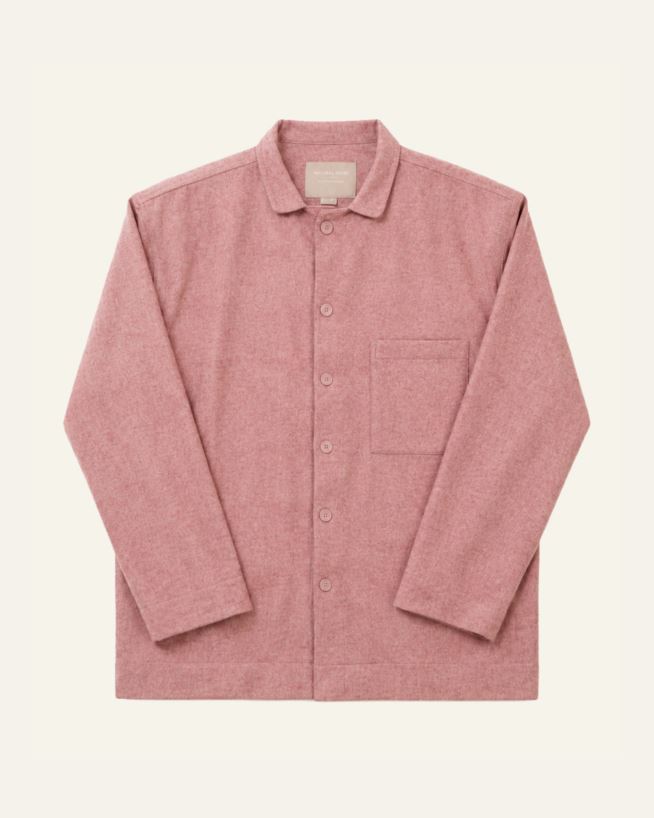 Garnfarget flanell pysjtopp gammelrosa - one size gammelrosa - 1