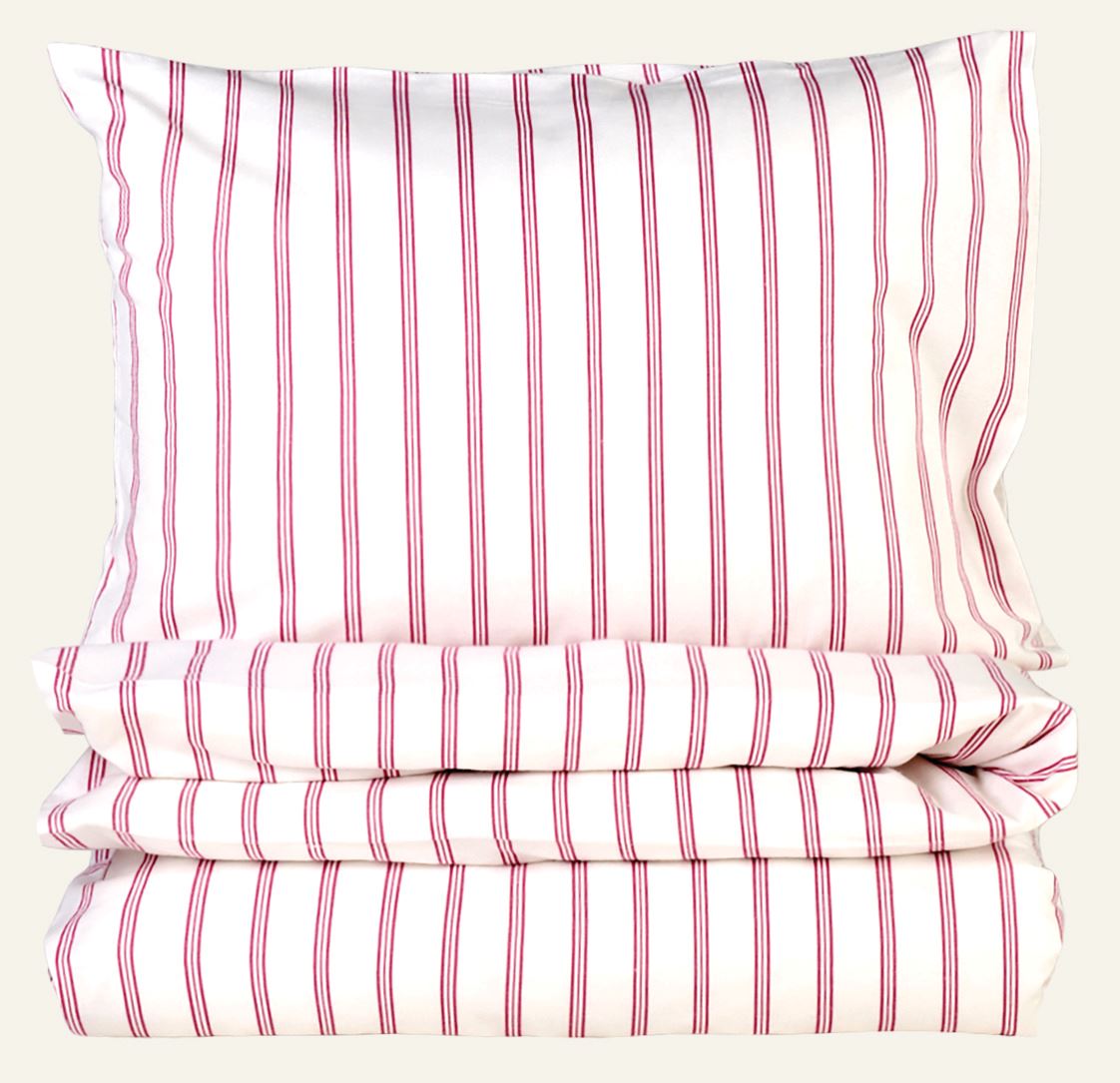 Flanell sengesett              rød - 200x220 cm rød - 1