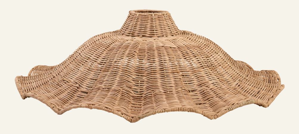 Lampeskjerm lys brun - ø61x18 cm lys brun - 1