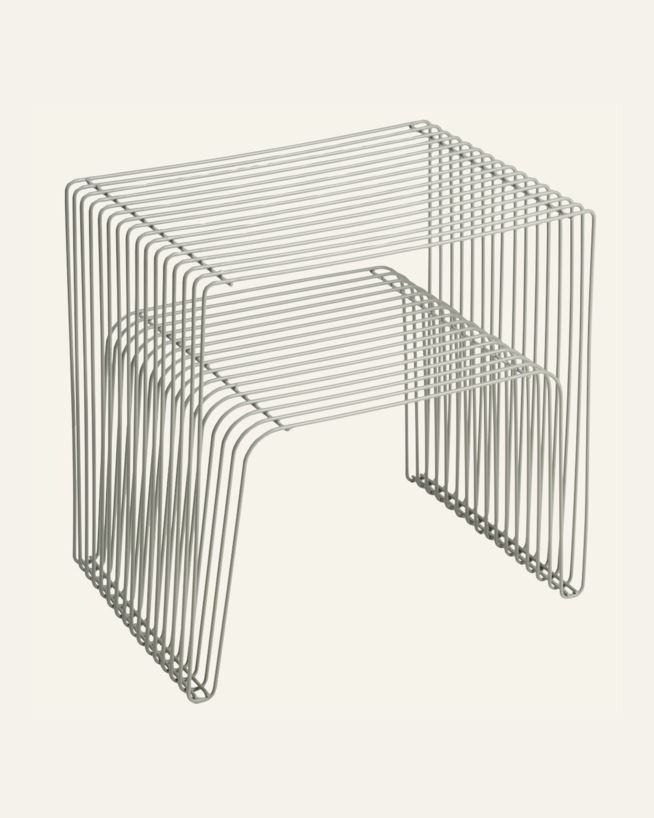 Sidebord grågrønn - 35x35x35 cm Grågrønn - 1