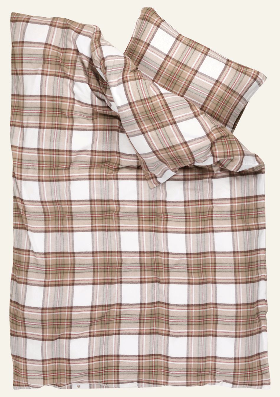 Garnfarget flanell sengesett multi - 4
