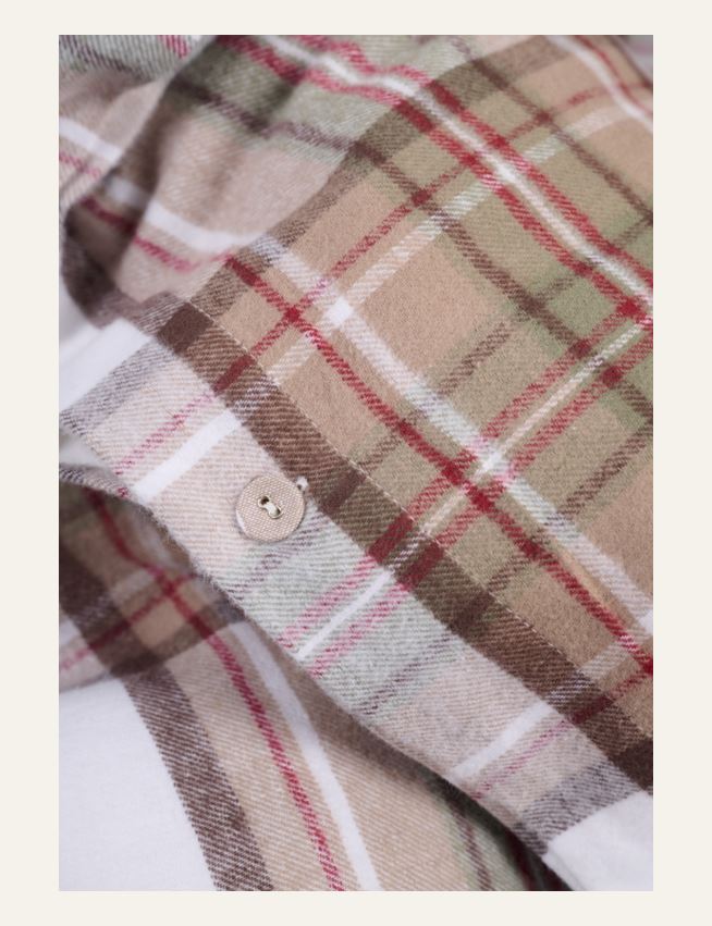 Garnfarget flanell sengesett multi - 5