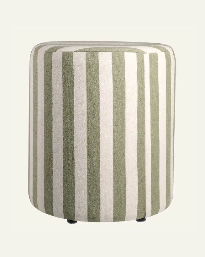 Puff multi grønn - ø40x45 cm multi grønn - 1