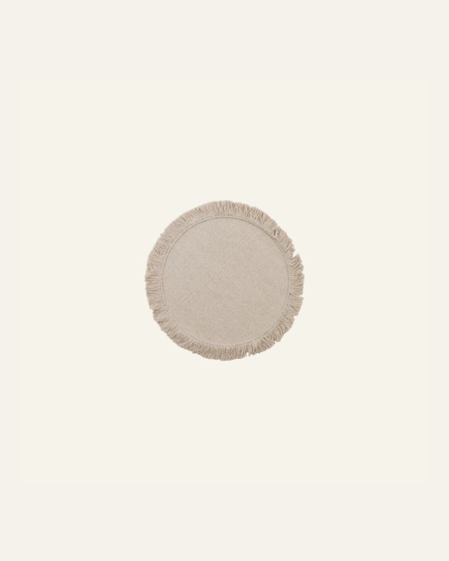 Rundt teppe lys beige - ø100 cm lys beige - 1