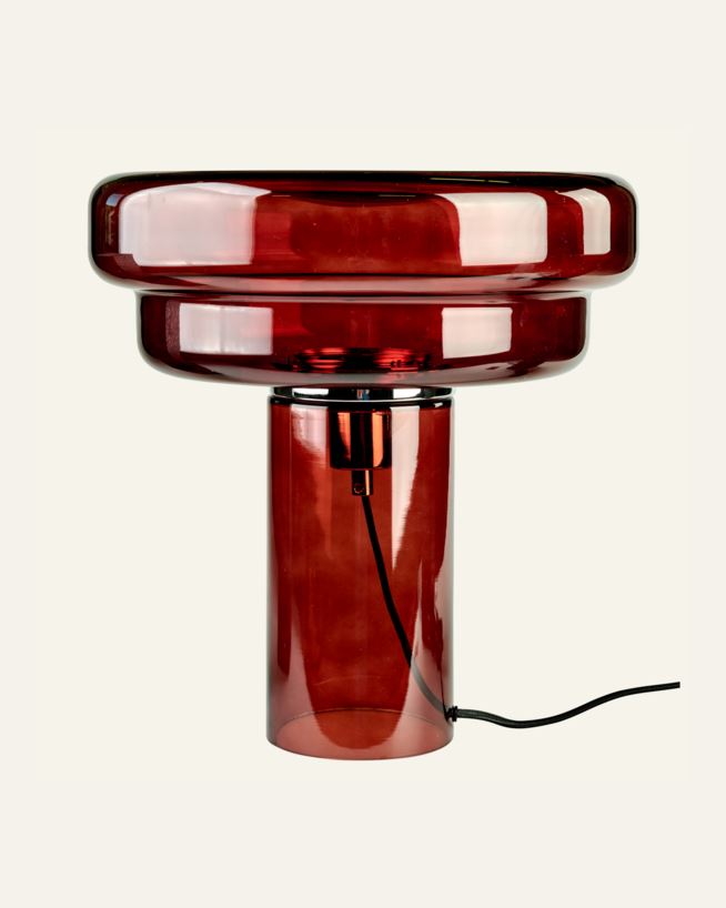Bordlampe mørk rød - ø35x35 cm mørk rød - 1